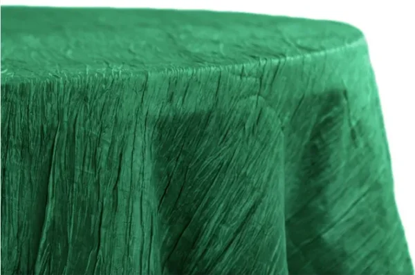 EMERALD ROUND TAFFETA TABLECLOTH 120"