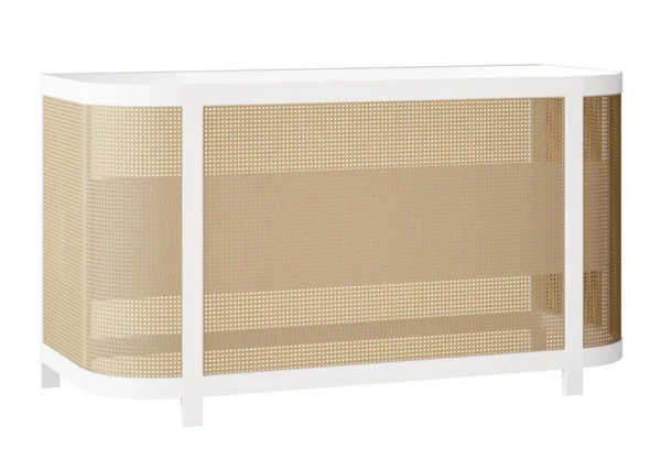 WHITE CHANDLER CANE BAR
