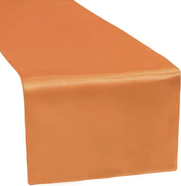 BURNT ORANGE SATIN TABLE RUNNER