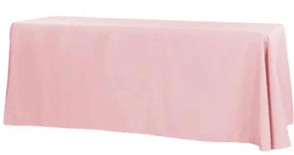 DUSTY PINK RECTANGULAR POLYESTER TABLECLOTH 90" X 132"