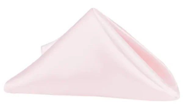 SERVIETTE DE TABLE EN SATIN ROSE PASTEL
