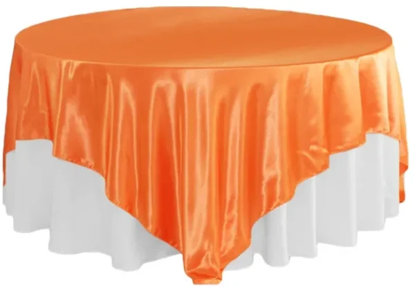 SUR-NAPPE EN SATIN ORANGE
