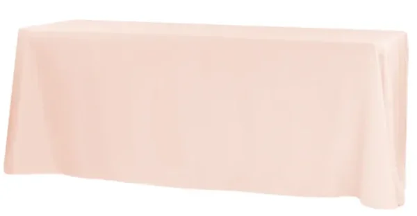 BLUSH RECTANGULAR POLYESTER TABLECLOTH 90" X 156"