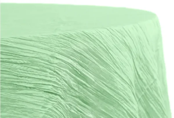 MINT GREEN ROUND TAFFETA TABLECLOTH 120"