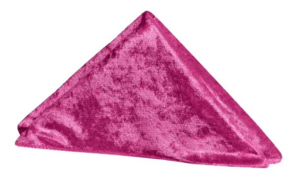 SERVIETTE DE TABLE EN VELOURS MAGENTA