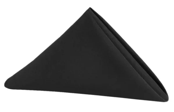 SERVIETTE DE TABLE EN POLYESTER NOIR