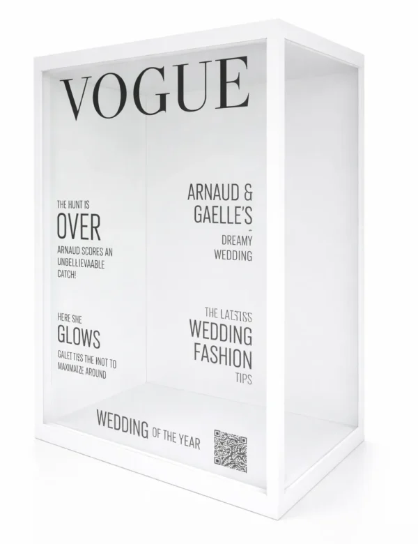 WHITE VOGUE PHOTOBOOTH WALL