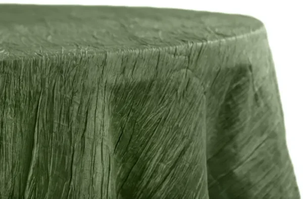WILLOW GREEN ROUND TAFFETA TABLECLOTH 120"