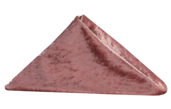SERVIETTE DE TABLE EN VELOURS DUSTY ROSE