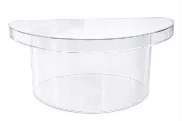 CLEAR RAVELLO HALF-MOON TABLE