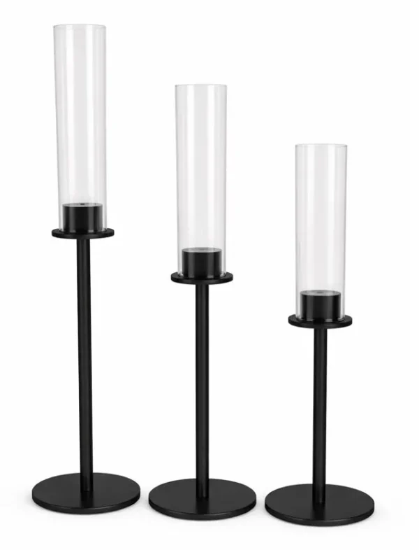 JACKIE TRIO BLACK CANDLE HOLDER