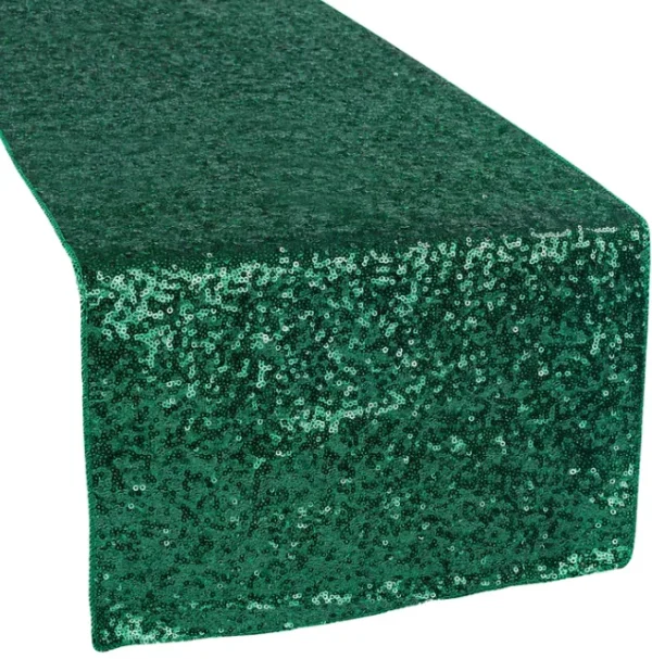 EMERALD GREEN SEQUIN TABLE RUNNER