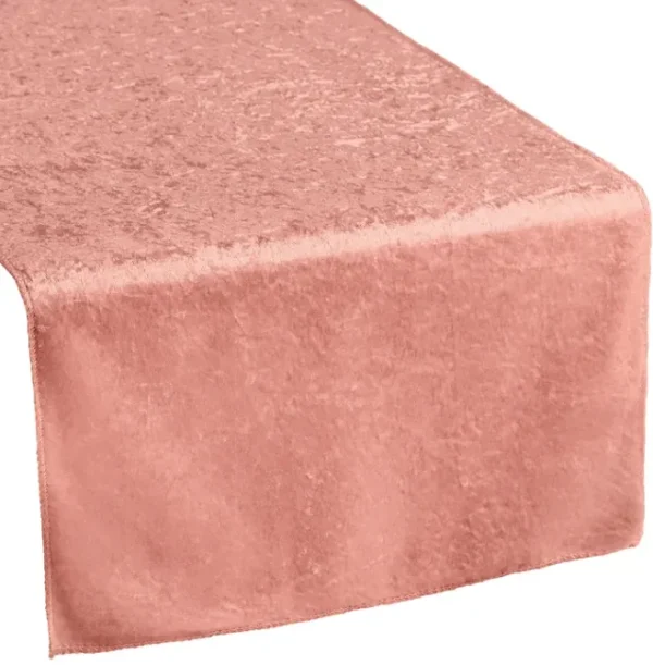 CINNAMON PINK VELVET TABLE RUNNER