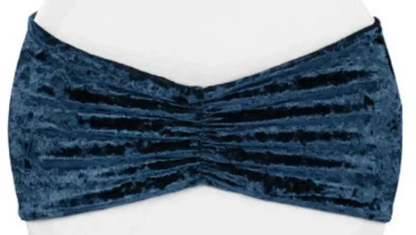 NAVY BLUE VELVET BOW