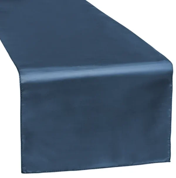 NAVY BLUE SATIN TABLE RUNNER