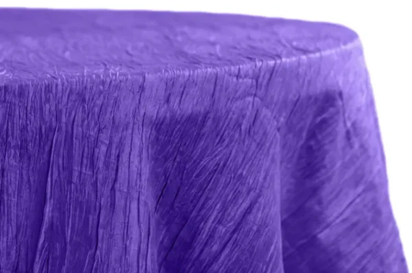 PURPLE ROUND TAFFETA TABLECLOTH 120"