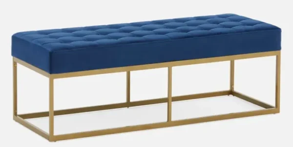 BLUE RECTANGULAR OTTOMAN