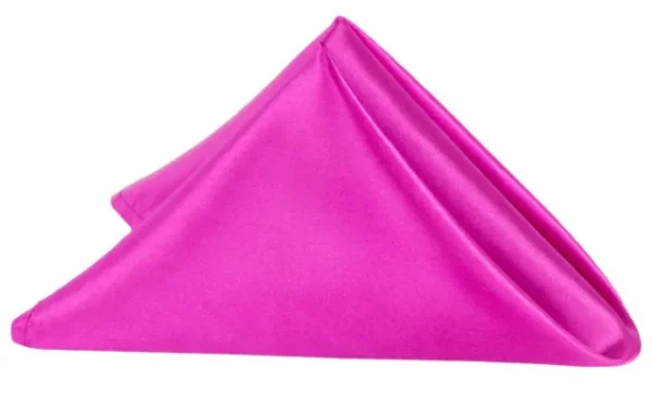 SERVIETTE DE TABLE EN SATIN MAGENTA