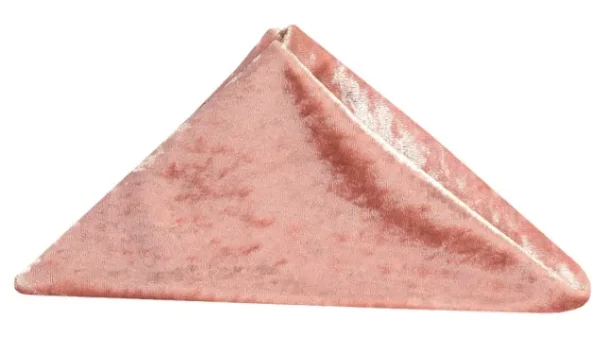 SERVIETTE DE TABLE EN VELOURS ROSE CANNELLE