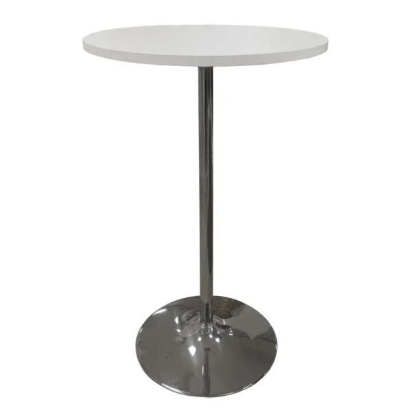 TABLE COCKTAIL LAMINÉE BLANC