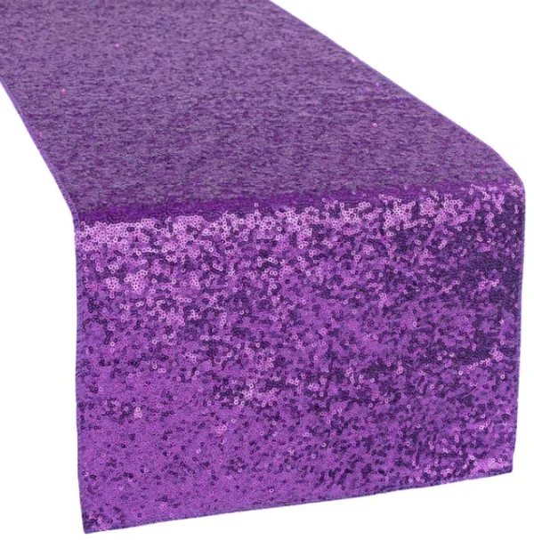 PURPLE SEQUIN TABLE RUNNER