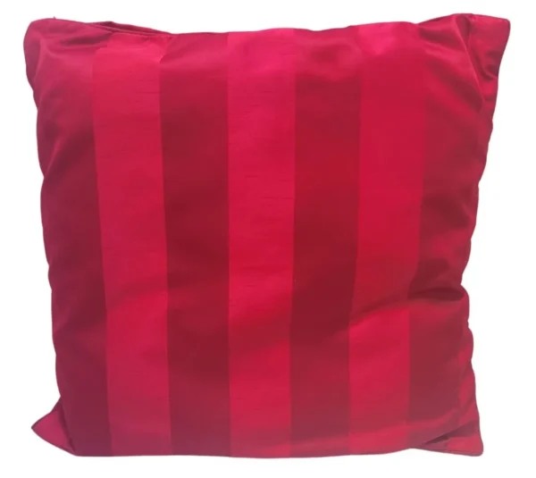 TWO-TONE RED SATIN CUSHION