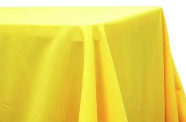 YELLOW RECTANGULAR POLYESTER TABLECLOTH 90" X 156"