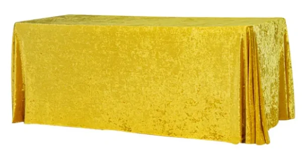 CANARY YELLOW RECTANGULAR VELVET TABLECLOTH 90" X 132"