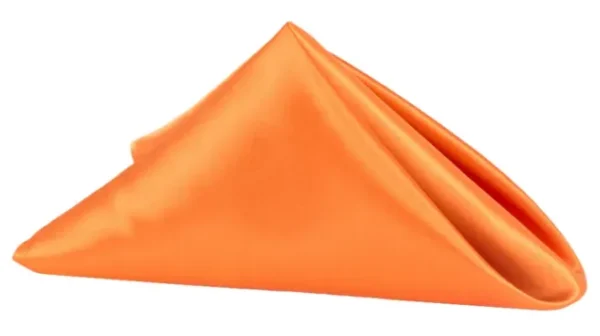SERVIETTE DE TABLE EN SATIN ORANGE BRULÉ