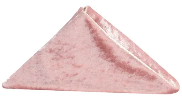 SERVIETTE DE TABLE EN VELOURS DUSTY ROSE