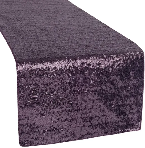 EGGPLANT SEQUIN TABLE RUNNER
