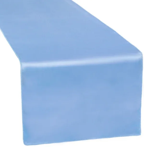SERENITY BLUE SATIN TABLE RUNNER