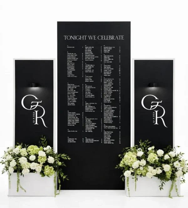 BLACK HEGG SEATING CHART WALL