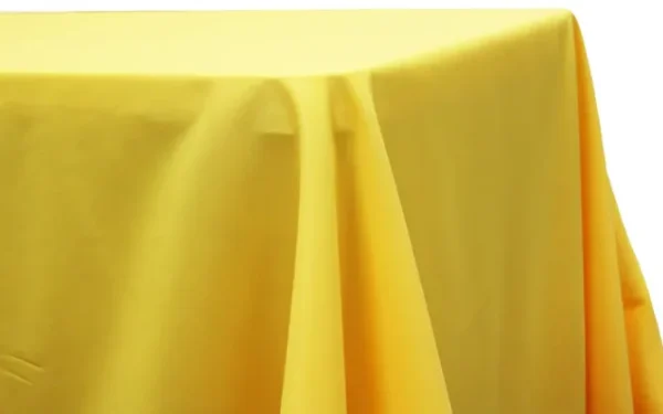 CANARY YELLOW RECTANGULAR POLYESTER TABLECLOTH 90" X 132"