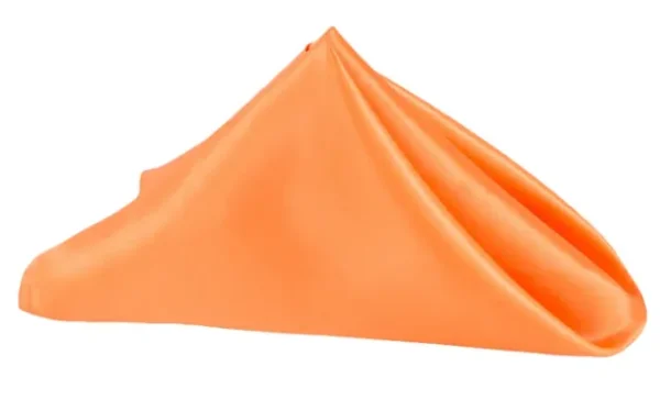 SERVIETTE DE TABLE EN SATIN ORANGE