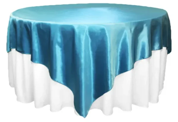 SUR-NAPPE EN SATIN DUSTY AQUA