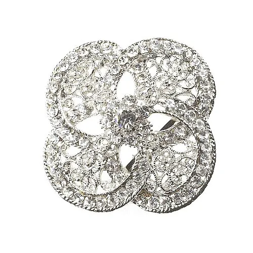 SILVER 4-PETAL NAPKIN RING