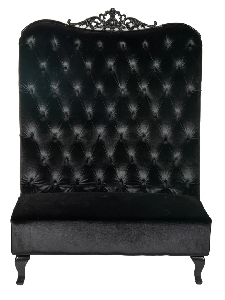 BANQUETTE ARALE VELOUR NOIR
