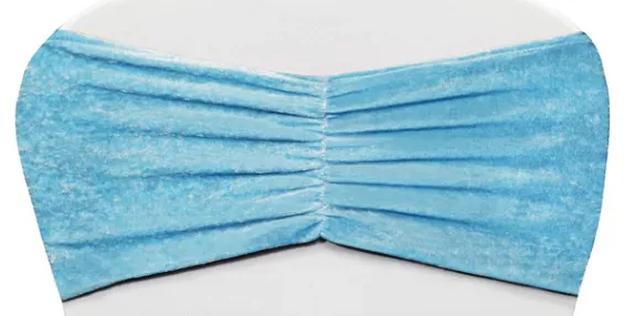 BOUCLE EN VELOURS BLEU BÉBÉ