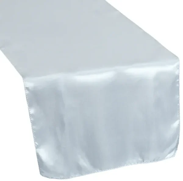 DUSTY BLUE SATIN TABLE RUNNER