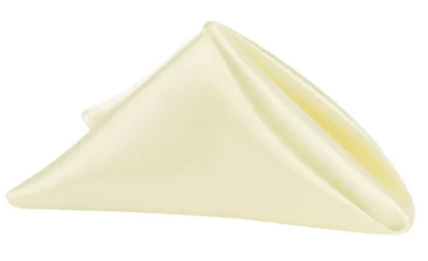 SERVIETTE DE TABLE EN SATIN JAUNE