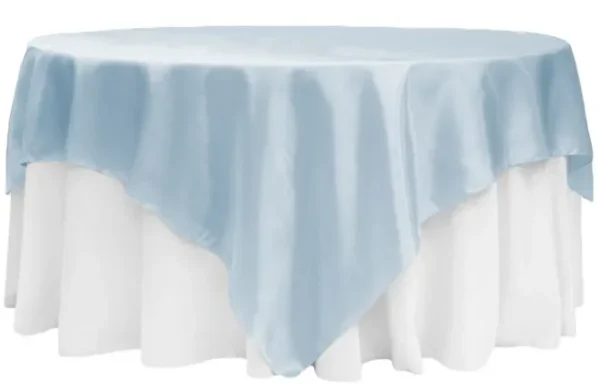 BABY BLUE SATIN OVERLAY