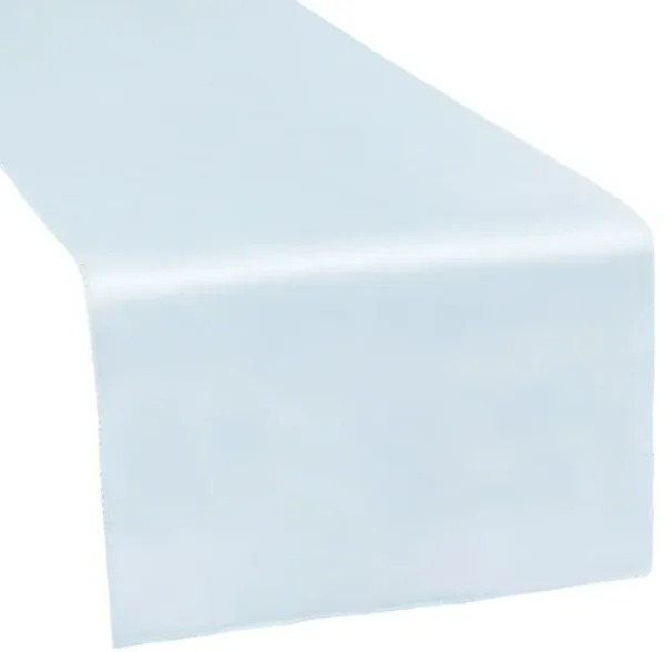 BABY BLUE SATIN TABLE RUNNER