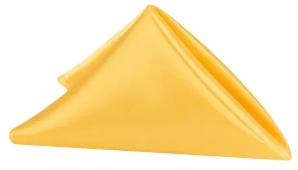 SERVIETTE DE TABLE EN SATIN JAUNE CANARI