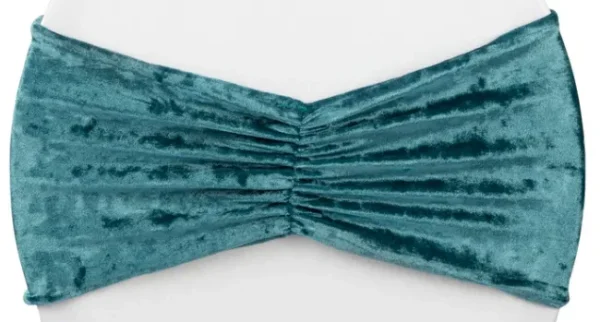 BOUCLE EN VELOURS TURQUOISE FONCÉ