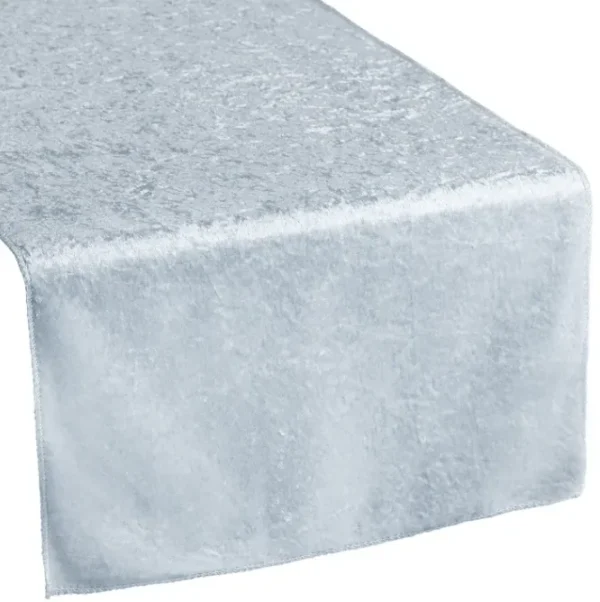 DUSTY BLUE VELVET TABLE RUNNER