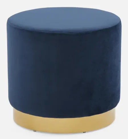 BLUE ROUND POUF