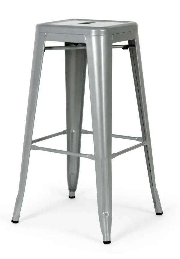 GREY TOLIX STOOL