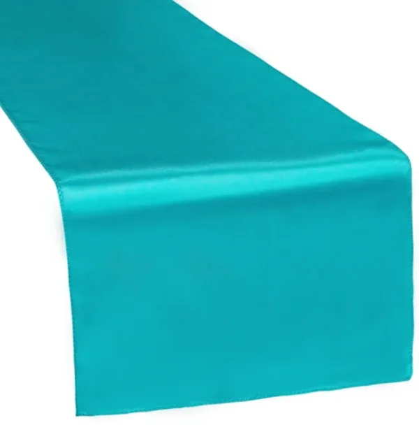 DARK TURQUOISE SATIN TABLE RUNNER