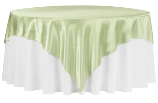 SAGE GREEN SATIN OVERLAY